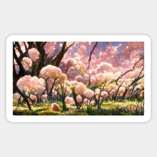 Sakura Spring Forest Sticker